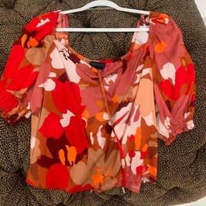 Red camo sanctuary blouse